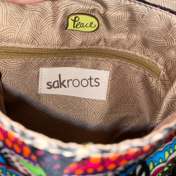 Sakroots Artist Circle Multicolor Utility Small Crossbody Purse Neon One World - Picture 8 of 12